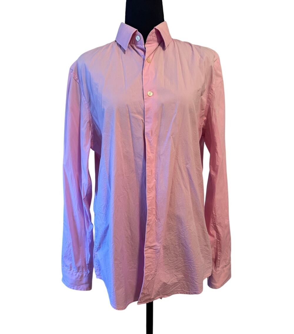 EXPRESS Pink Button Down Cotton Shirt Size Medium